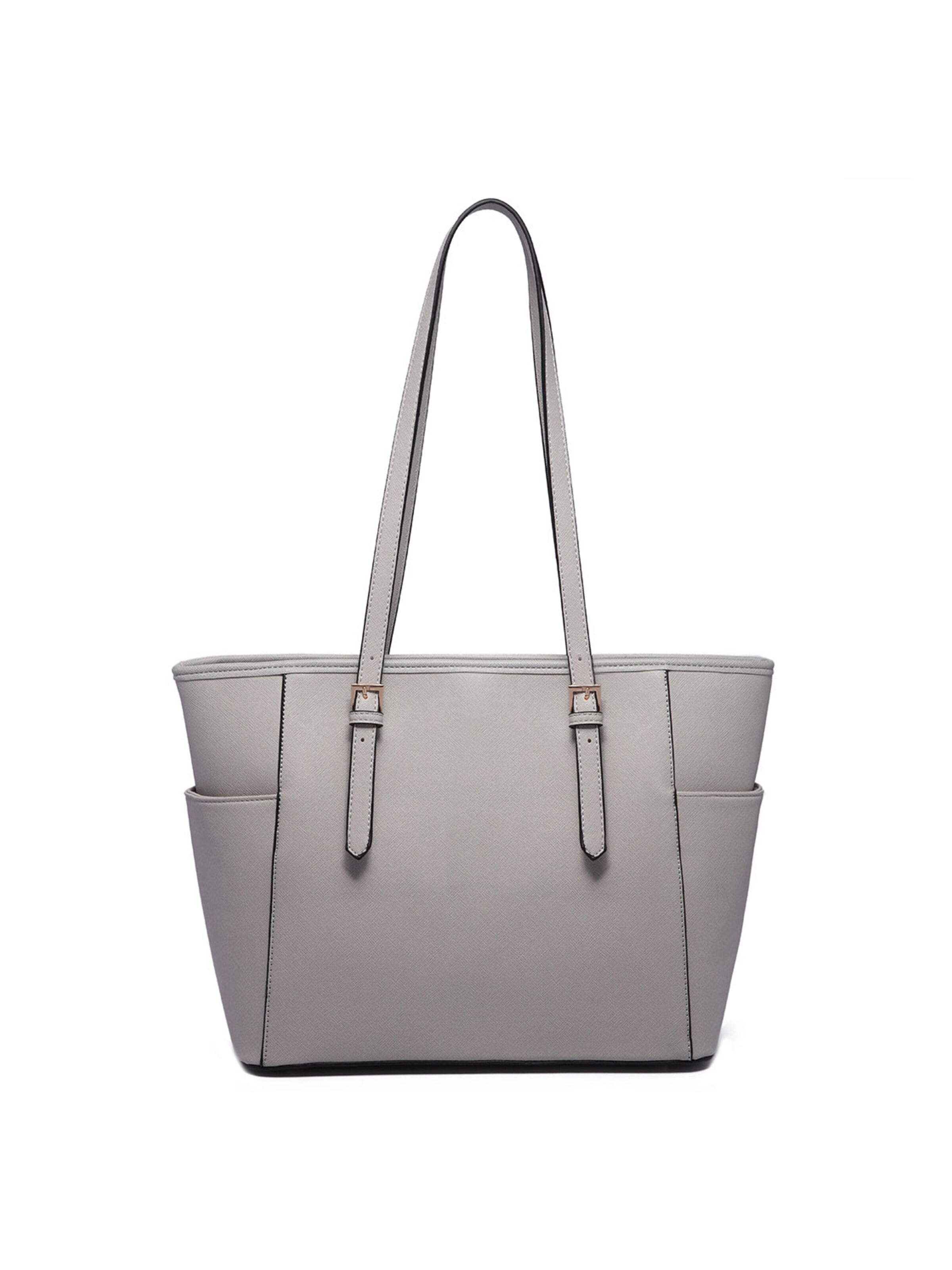 Miss Lulu Shoulder Bag in Grey: front