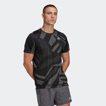 ADIDAS PERFORMANCE Funksjonsskjorte 'Own The Run Seasonal' i svart: forside