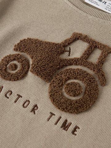 NAME IT Sweatshirt 'NMMOBEAR' in Beige
