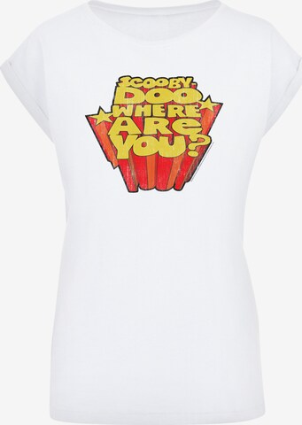F4NT4STIC Shirt 'Scoopy Doo Where Are You?' in White: front