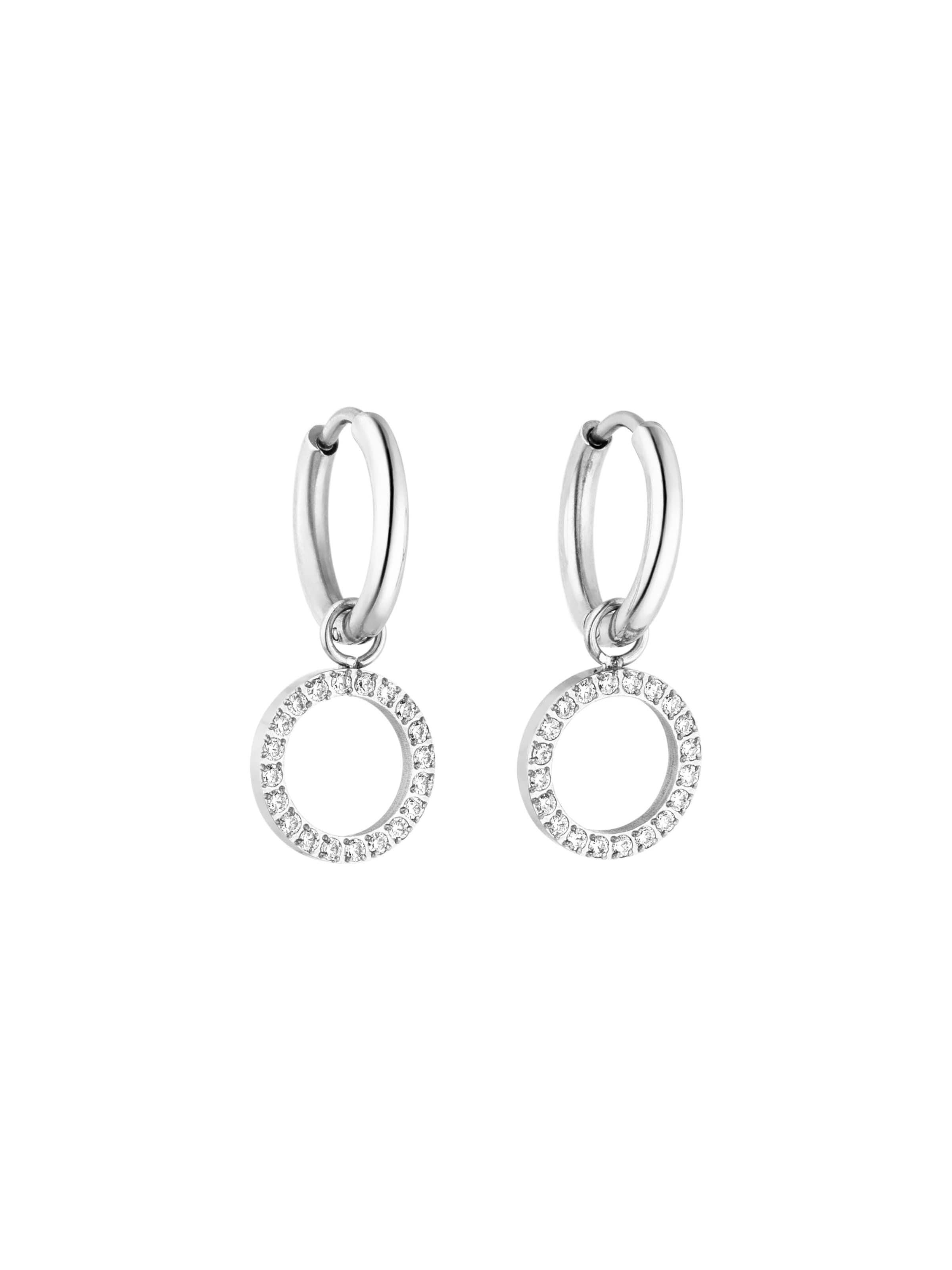 Boucles d'oreilles 'Closed Glow' PURELEI en argent : devant