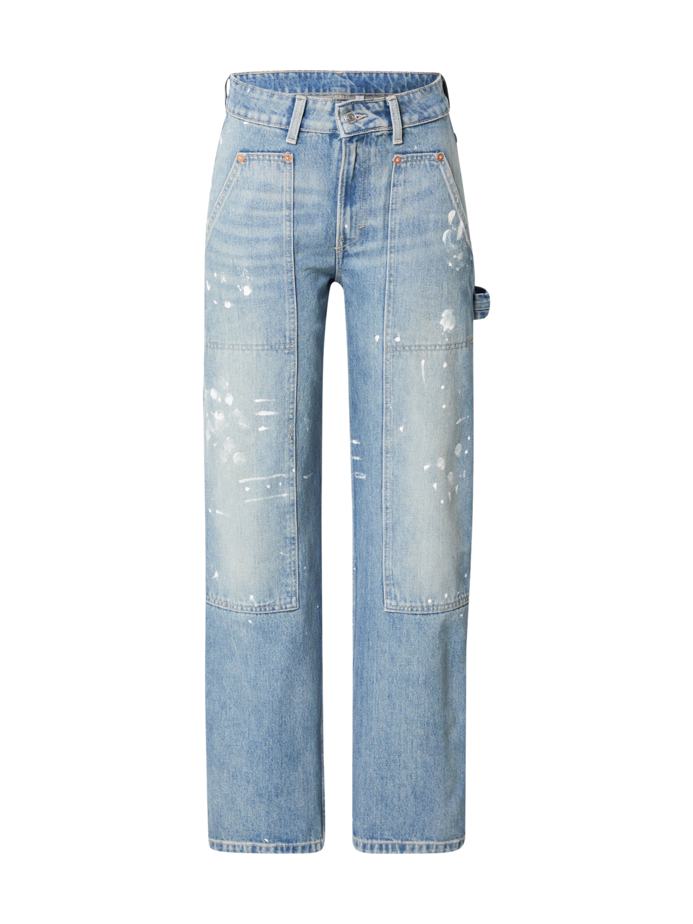 WEEKDAY Wide Leg Jeans 'Carpenter' in Blau: Vorderseite