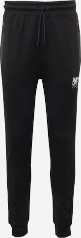 Superdry - Tapered Pantalón en negro: frente