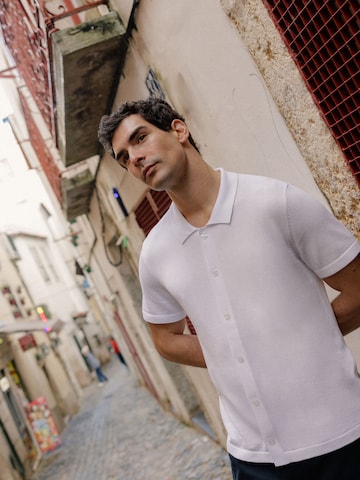 DAN FOX APPAREL Shirt 'Ron' in Weiß