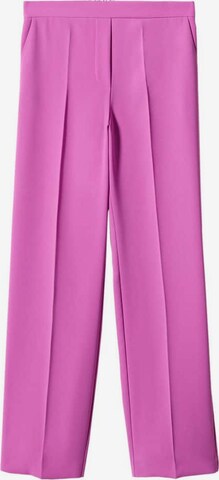 MANGO Regular Pleated Pants 'Iguana' in Purple: front