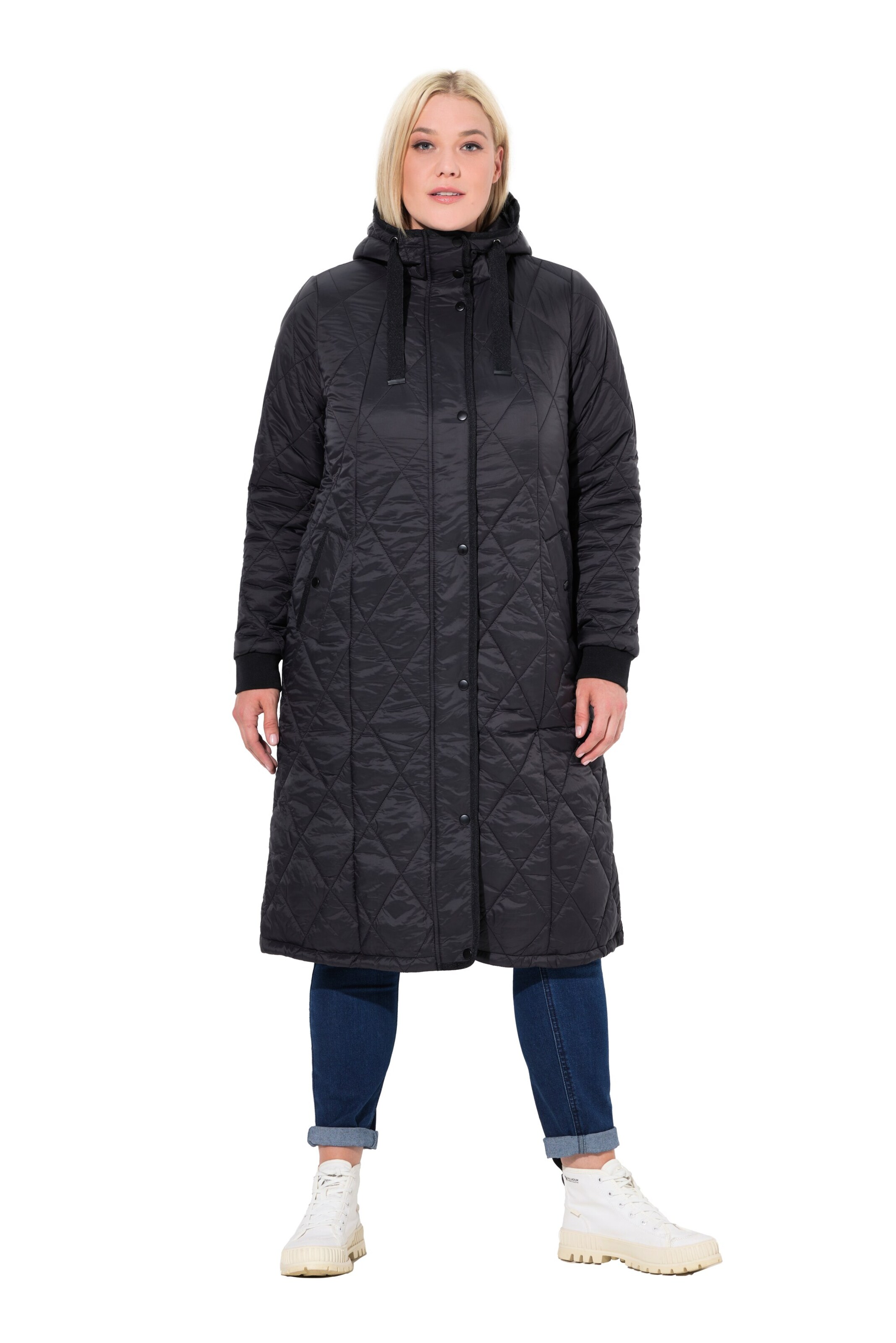 Ulla Popken Winter coat in Black: front