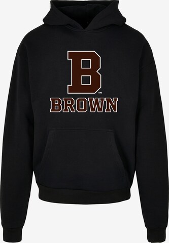 Merchcode Sweatshirt 'Brown University - B Initial' in Zwart: voorkant