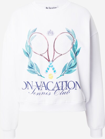 On Vacation Club Sweatshirt in blau / braun / jade / weiß, Produktansicht