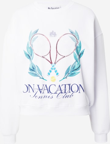 On Vacation Club Sweatshirt in Weiß: predná strana