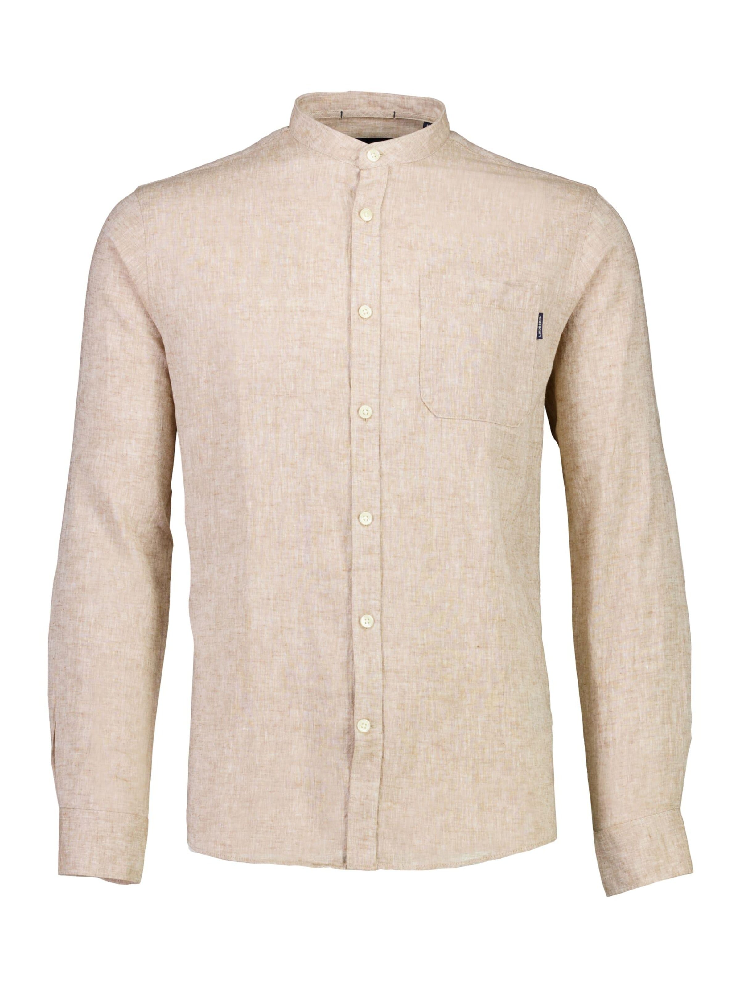 Lindbergh Regular fit Overhemd in Beige: voorkant
