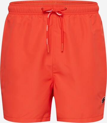 Superdry - Bermudas en rojo: frente