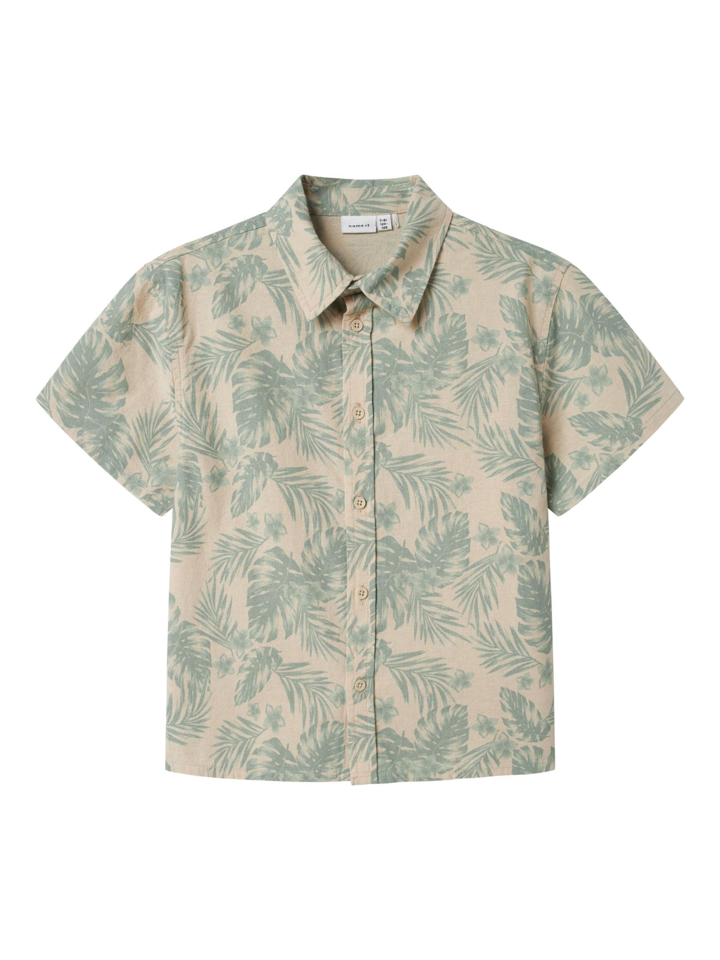 NAME IT Regular fit Overhemd in Groen: voorkant