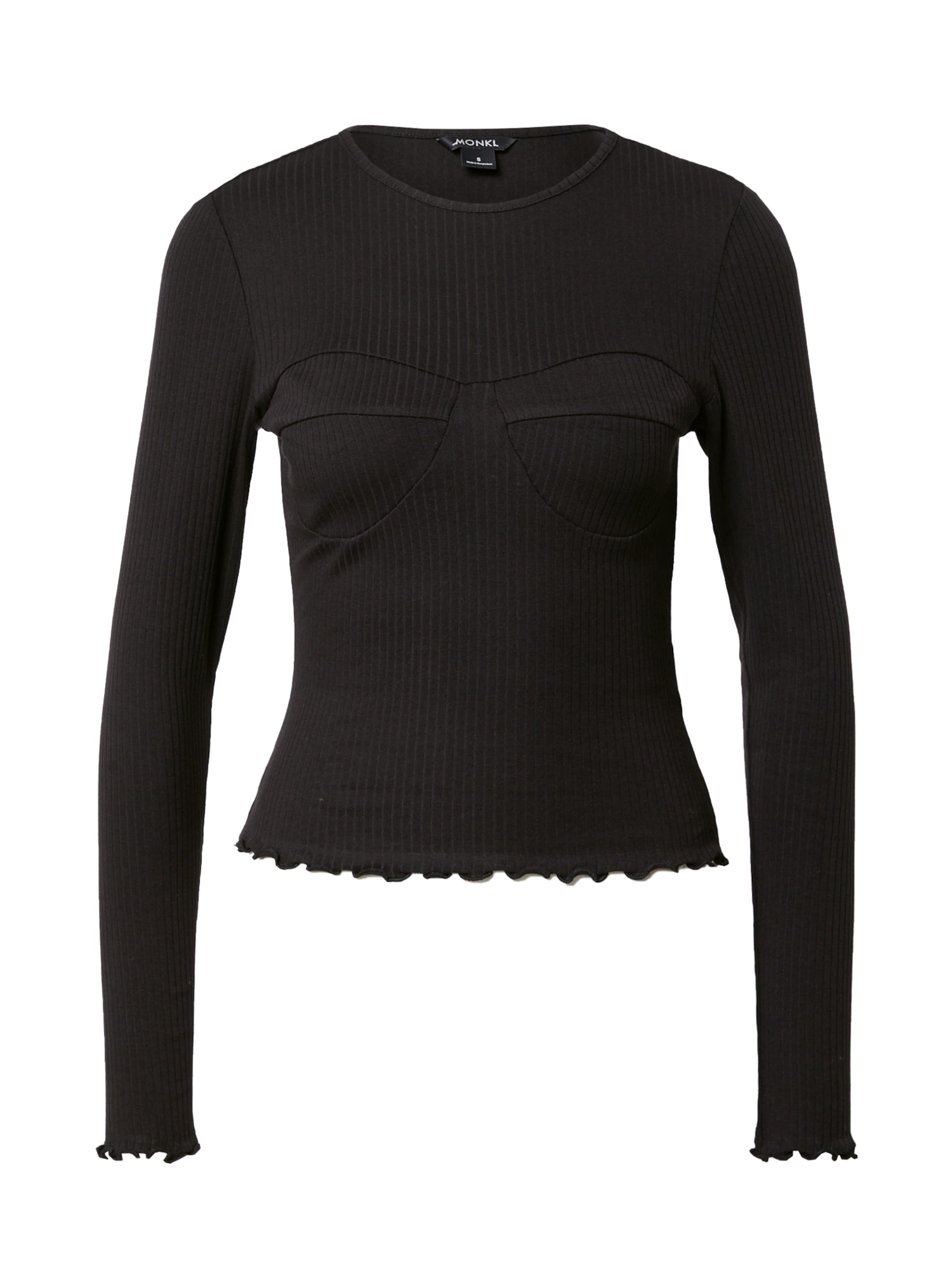 Monki Μπλουζάκι σε μαύρο: μπροστά