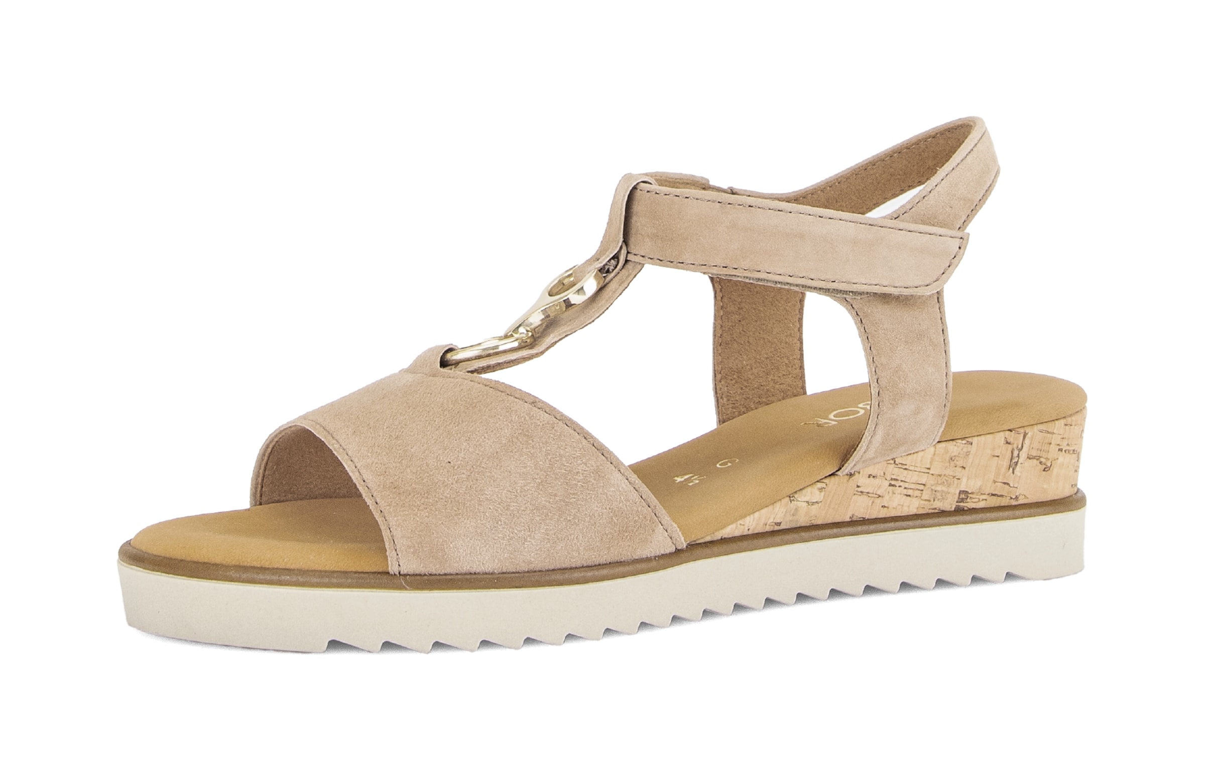 GABOR Sandalen met riem in Beige: voorkant