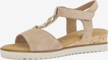 GABOR Strap sandal in Beige: front