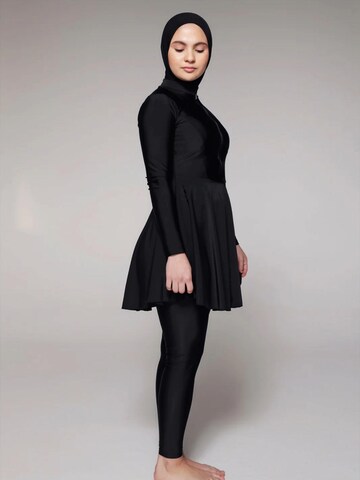 SIYA Swimwear Badeanzug 'South – Covered - Burkini/Modest' in Schwarz
