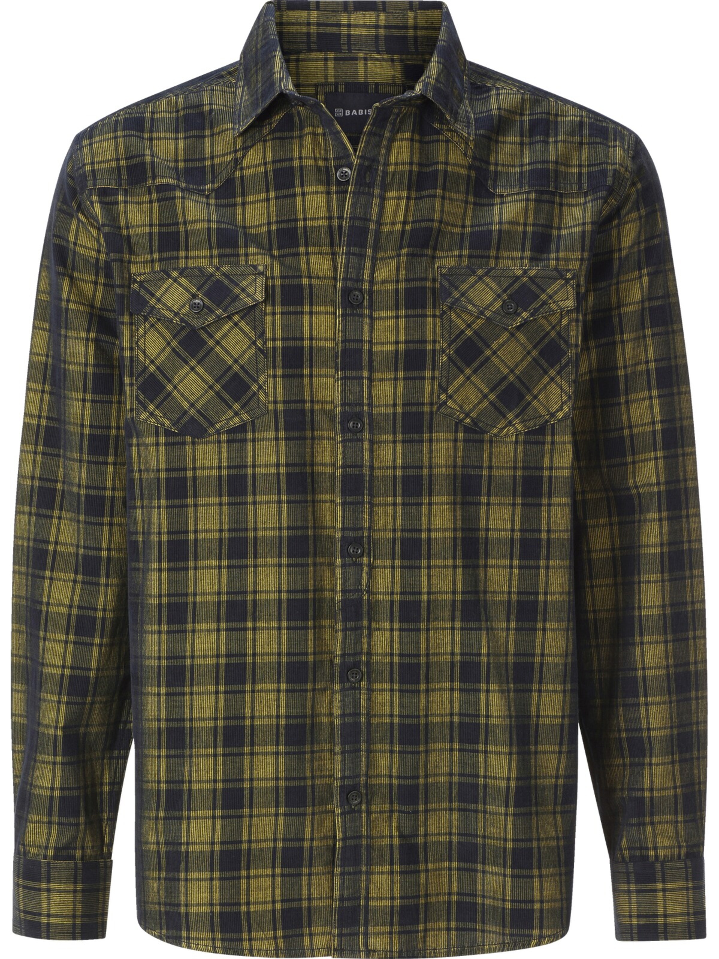 BABISTA Regular fit Button Up Shirt 'Elmossi' in Yellow: front