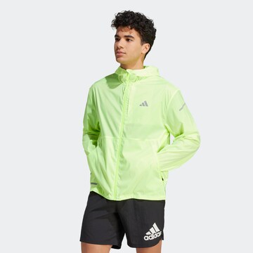 ADIDAS PERFORMANCE Athletic Jacket in Green: front