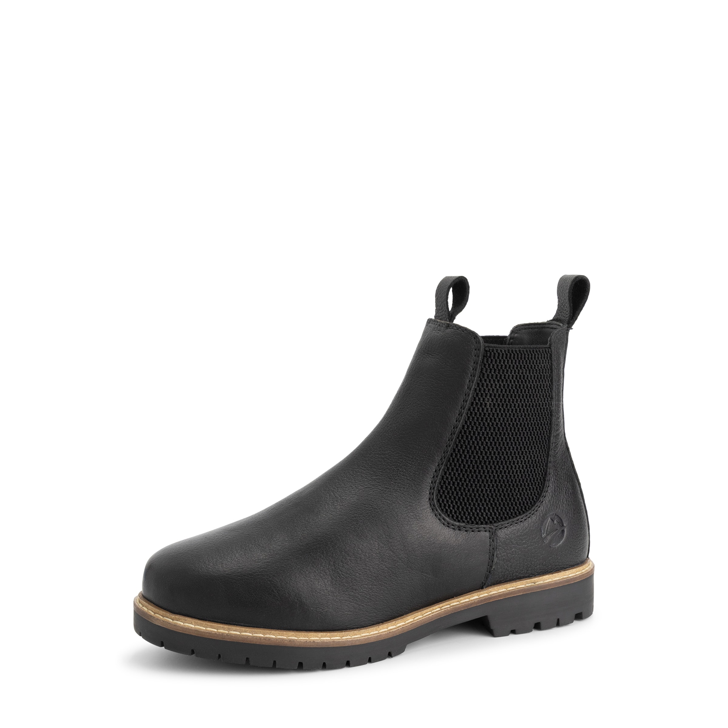 Travelin Chelsea boots 'Romstad' in Zwart: voorkant