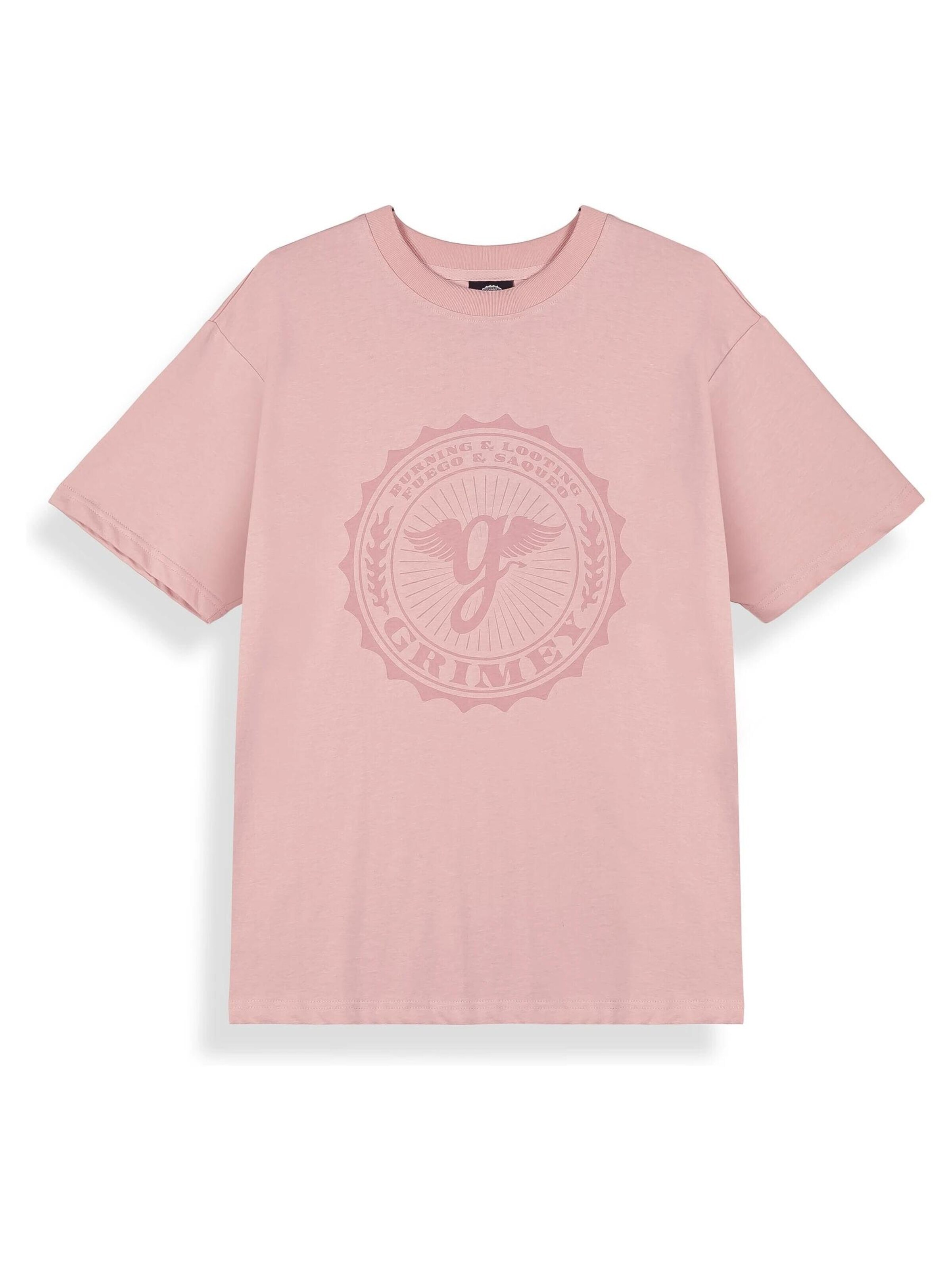 T-Shirt 'Camiseta grimey rosa chief watcher classic fit tee' Grimey en rose : devant