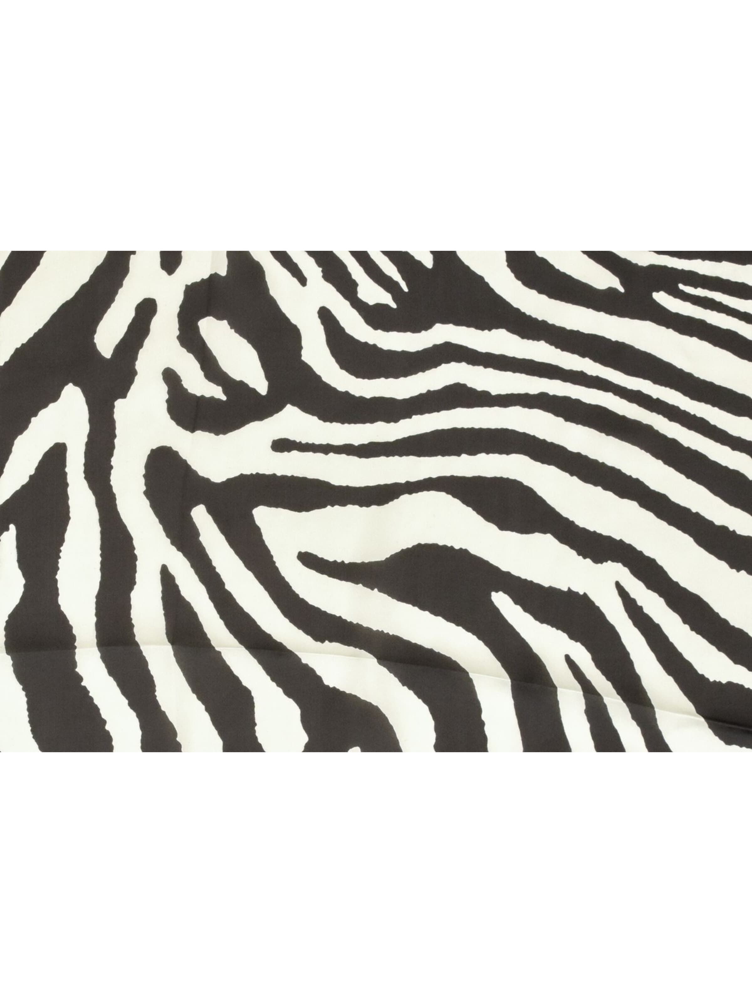 styleBREAKER Tuch 'Halstuch Zebra Muster Satin Optik'‌‌‌‌‌‌‌ in Schwarz