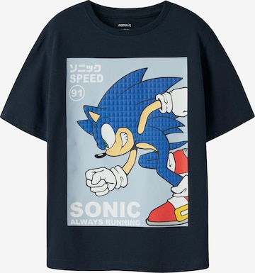 NAME IT Majica 'NKMACTIS SONIC' | modra barva: sprednja stran