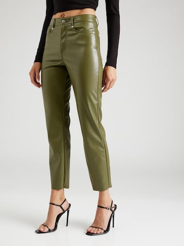 Coupe slim Pantalon 'EMILY' ONLY en vert : devant