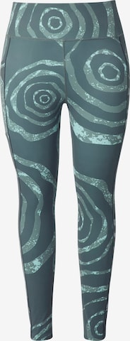 Ulla Popken Skinny Leggings in Green: front