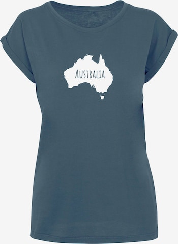 Merchcode T-Shirt  'Australia X' in Grün: predná strana