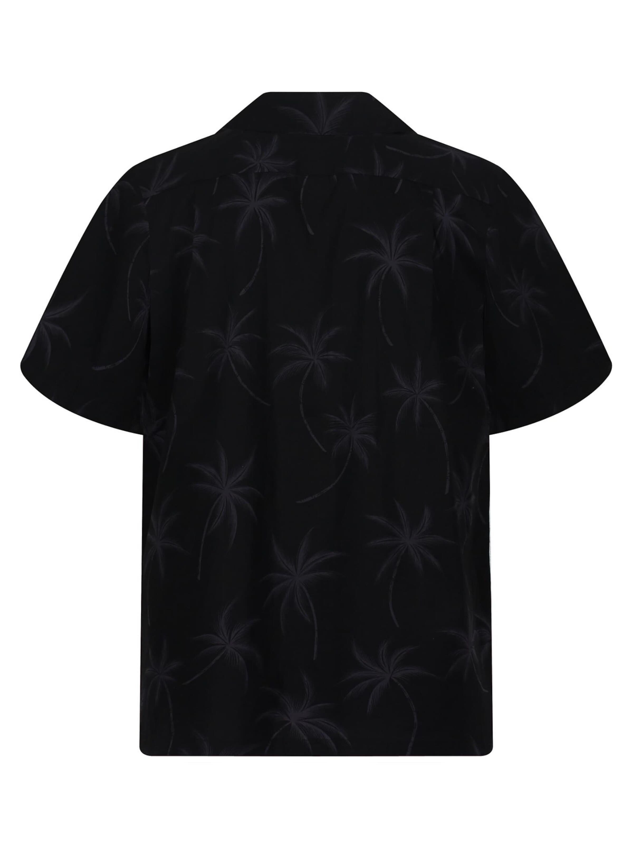 KY's Regular fit Button Up Shirt 'Palmshadow' in Black