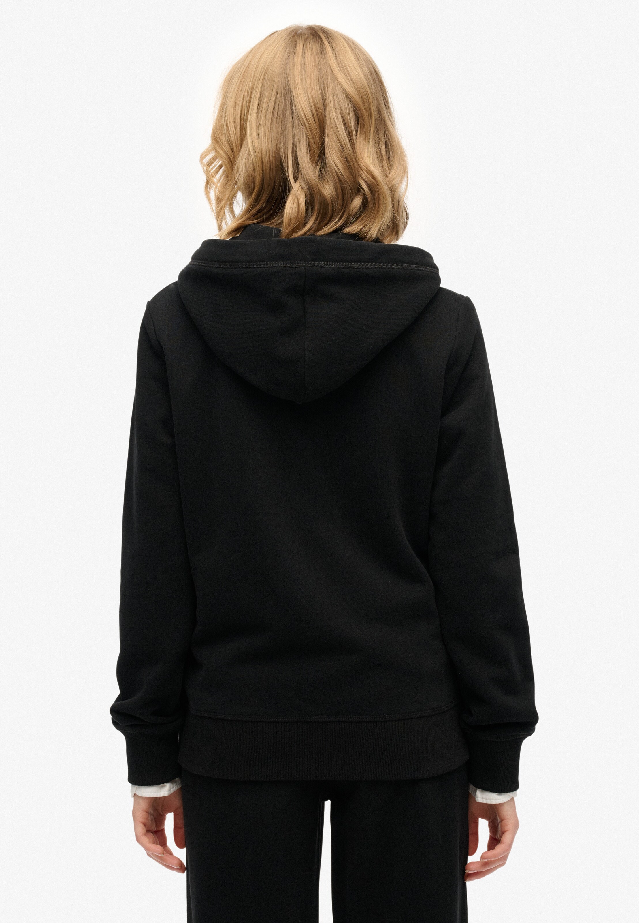 Superdry & Co Zip-Up Hoodie 'Essential' in Black