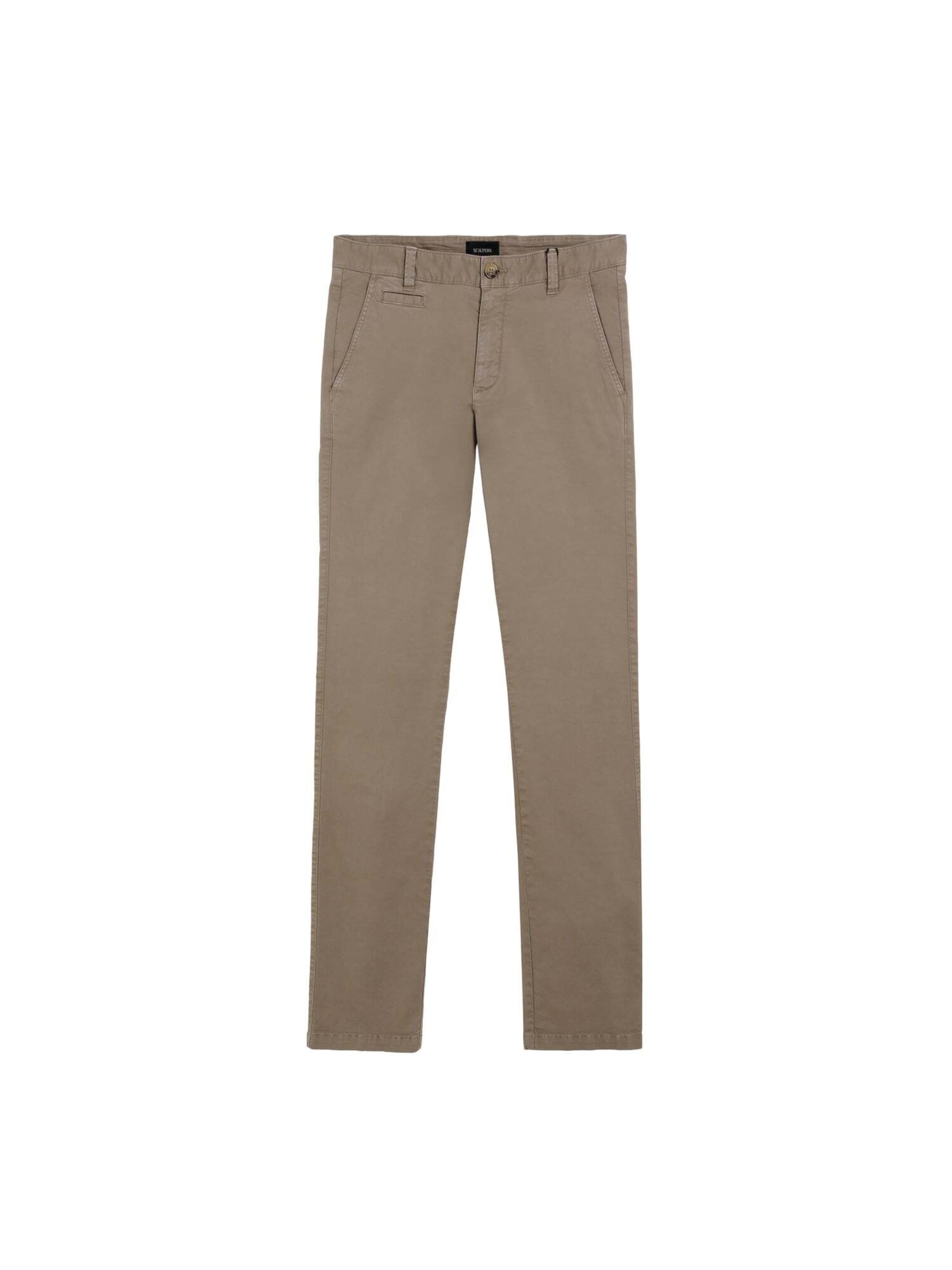 regular Pantaloni chino di Scalpers in marrone: frontale