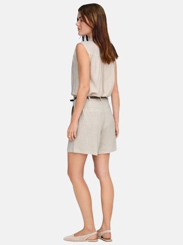regular Pantaloni 'ONLY ONLSIESTA HW BELT LIN BL SHORT PNT NOOS SHORT' di ONLY in beige