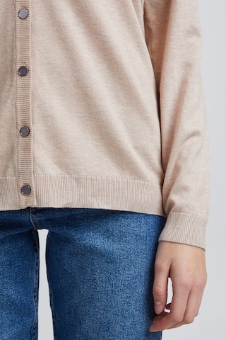 PULZ Jeans Knit Cardigan 'PZSARA' in Beige