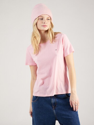 Tommy Jeans T-shirt i rosa: framsida