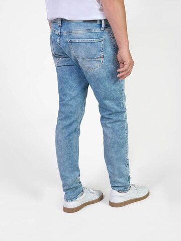 Coupe slim Jean Le Temps Des Cerises en bleu