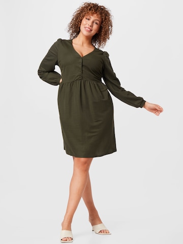 ABOUT YOU Curvy Shirt Dress 'Elva' in Green: front