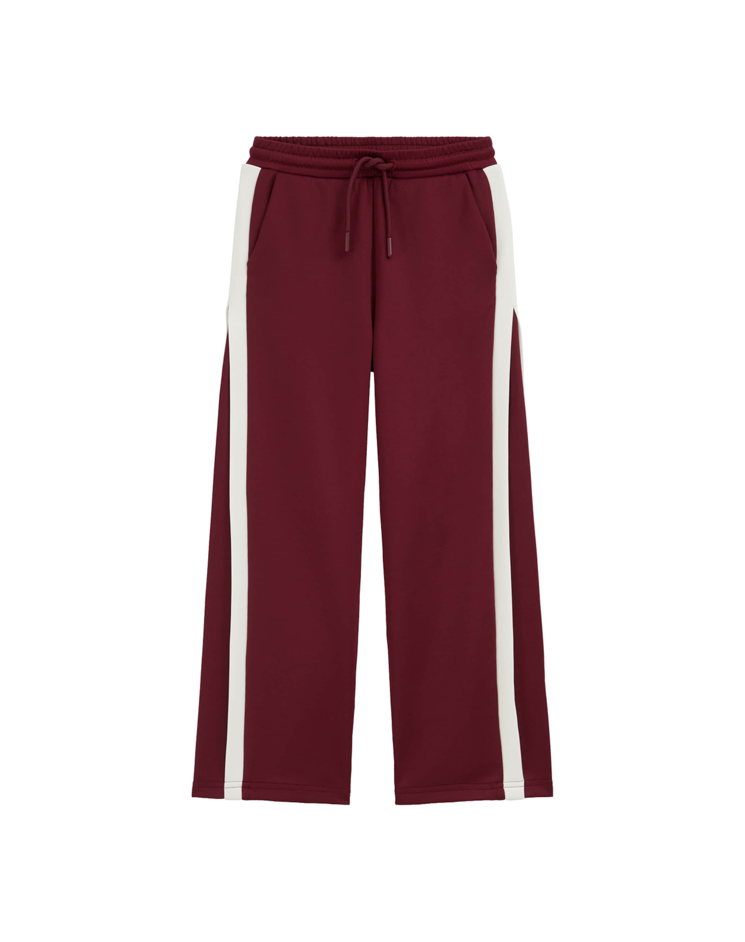 WE Fashion Loose fit Trousers in Red: front