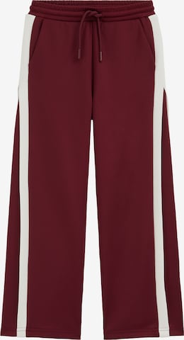 WE Fashion Loose fit Trousers in Red: front