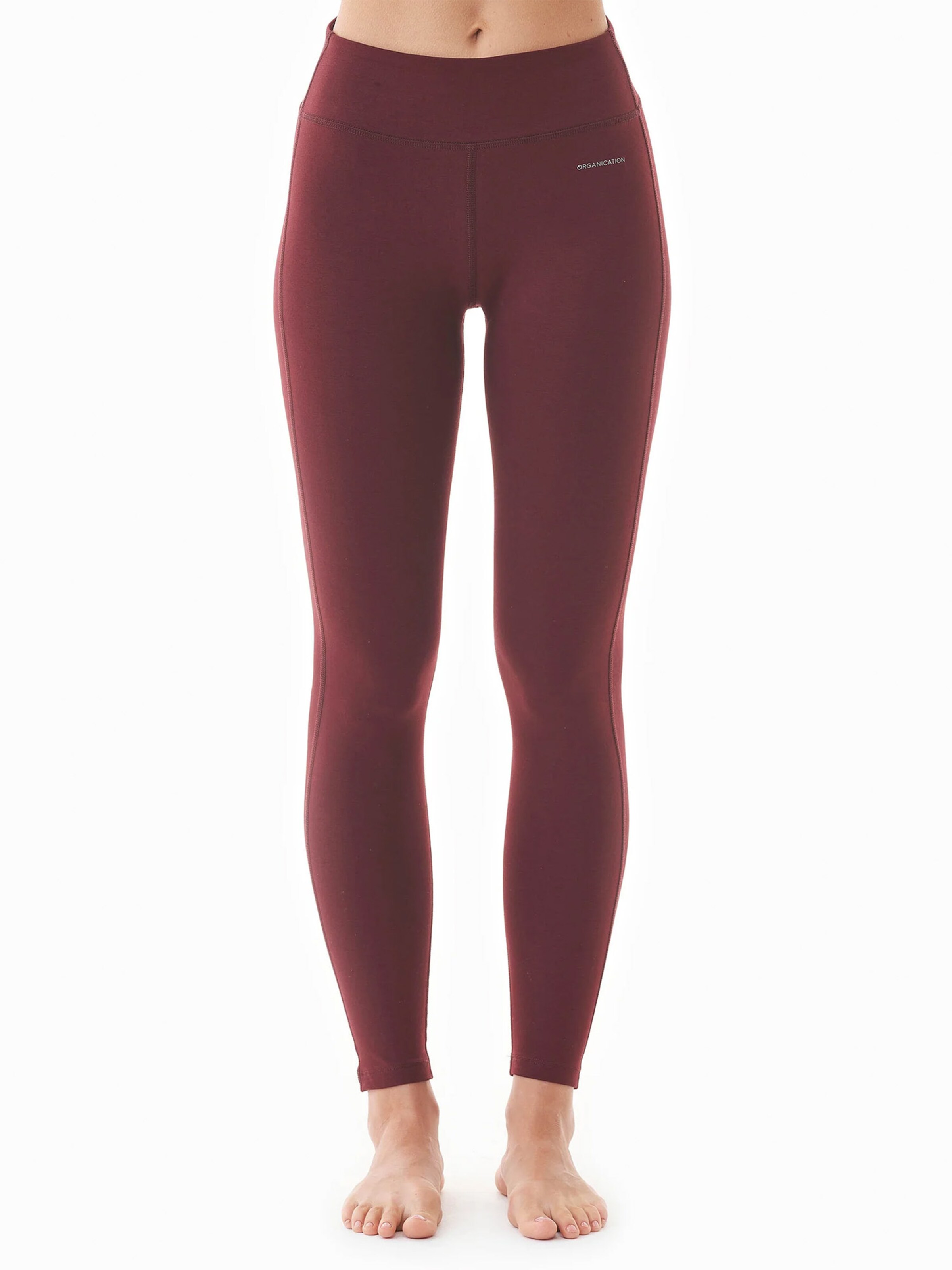 Organication Skinny Leggings in Red: front