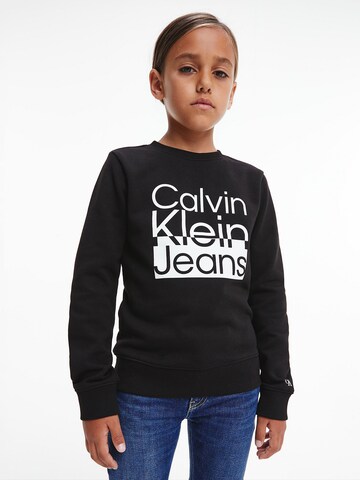 Calvin Klein Jeans Sweatshirt in Black: front