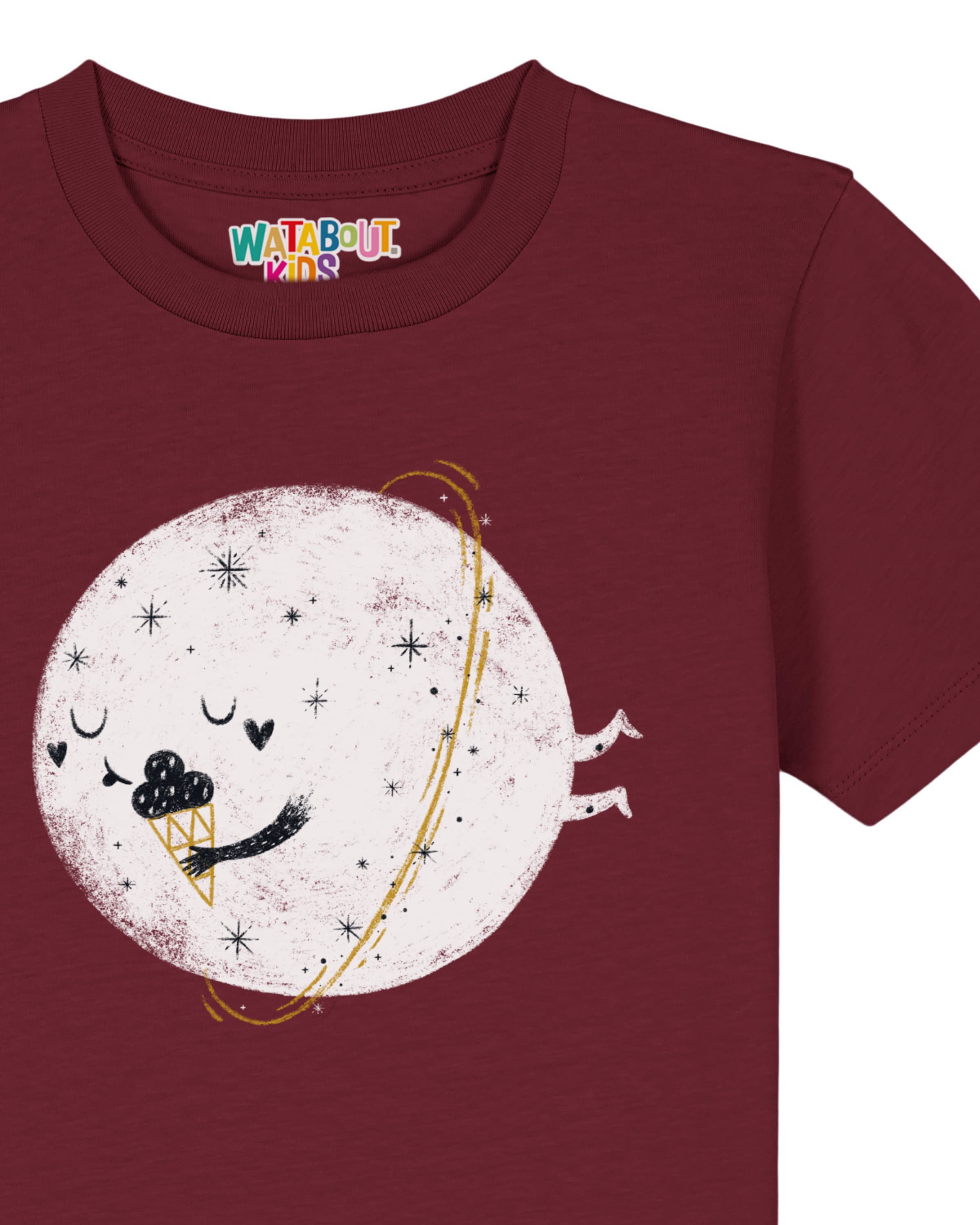 watabout.kids Shirt ' Planet mit Eis ' in Red