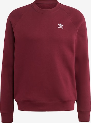 ADIDAS ORIGINALSSweater majica 'Trefoil Essentials ' - crvena boja: prednji dio