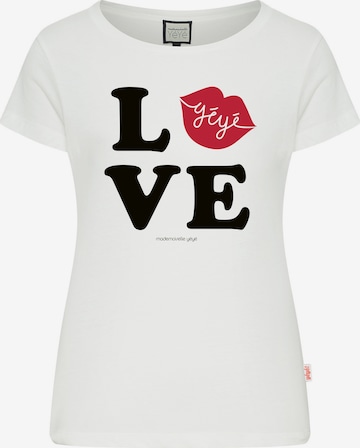 Mademoiselle YéYé T-Shirt 'Love' (GOTS) in Weiß: predná strana