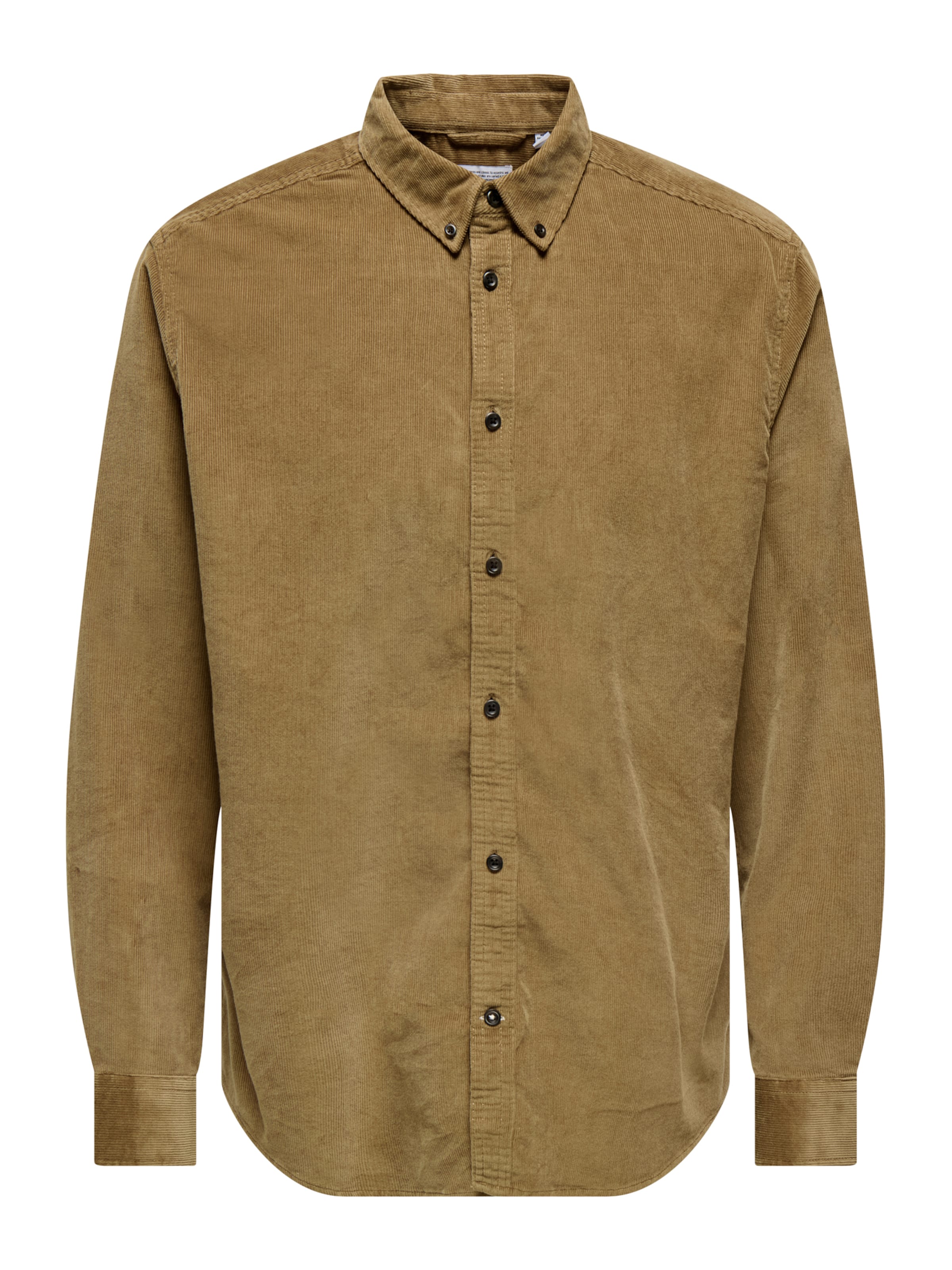 Only & Sons Button Up Shirt 'ONSMICHAEL' in Brown: front