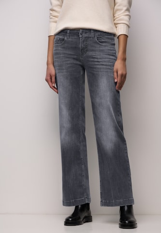 STREET ONE Wide leg Jeans in Grey: front