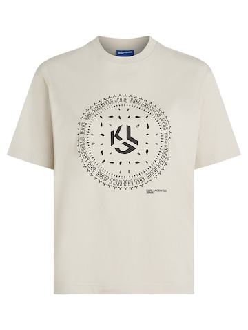 KARL LAGERFELD JEANS T-shirt i beige: framsida