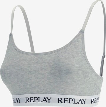 REPLAY Bralette Bra in Grey: front