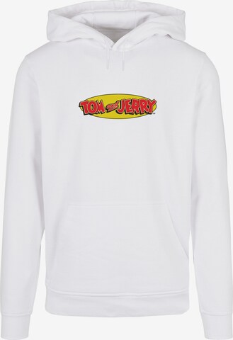 Sweat-shirt 'Tom and Jerry-Inline' ABSOLUTE CULT en blanc : devant