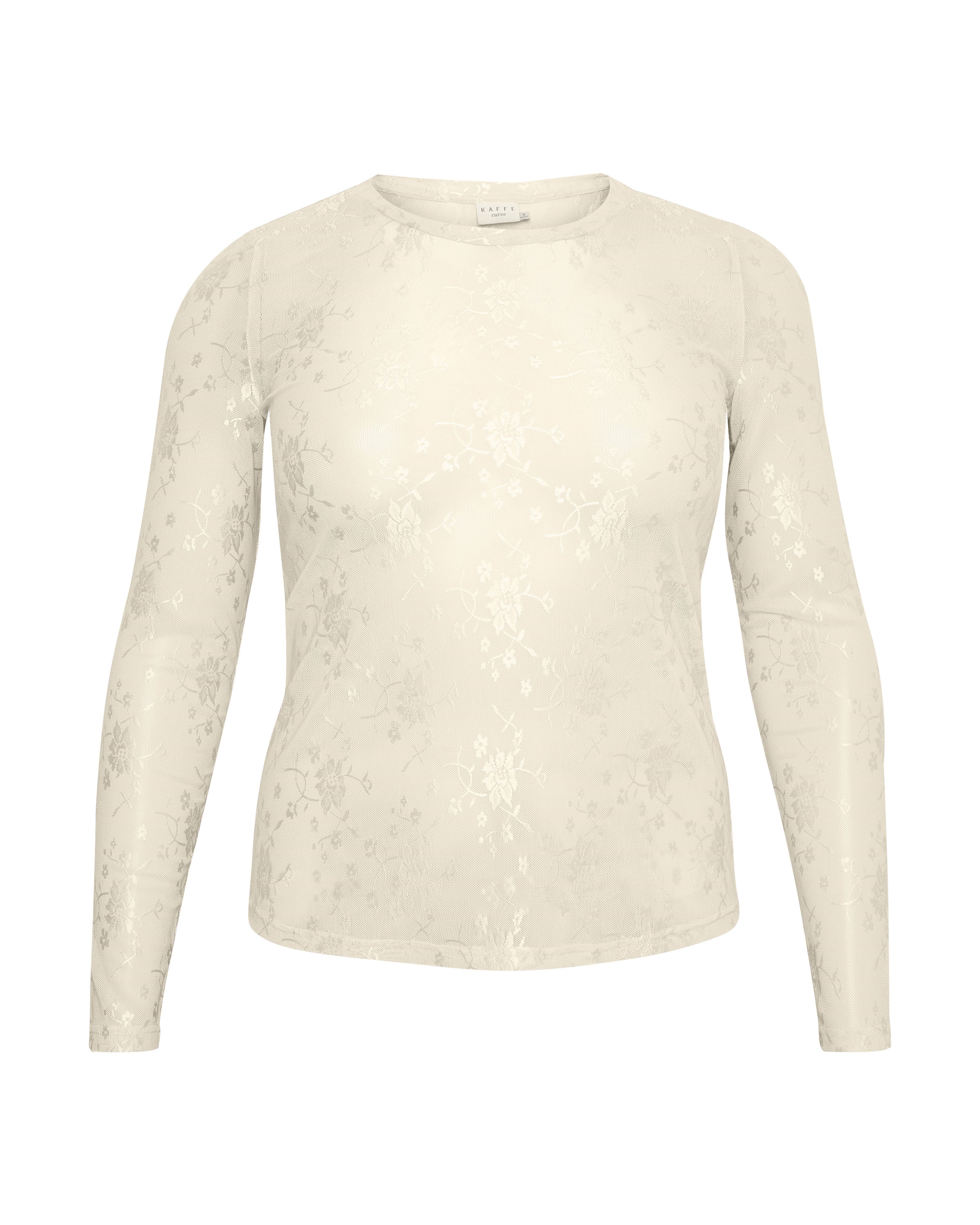 KAFFE CURVE Футболка 'Nikoline' в Белый: спереди